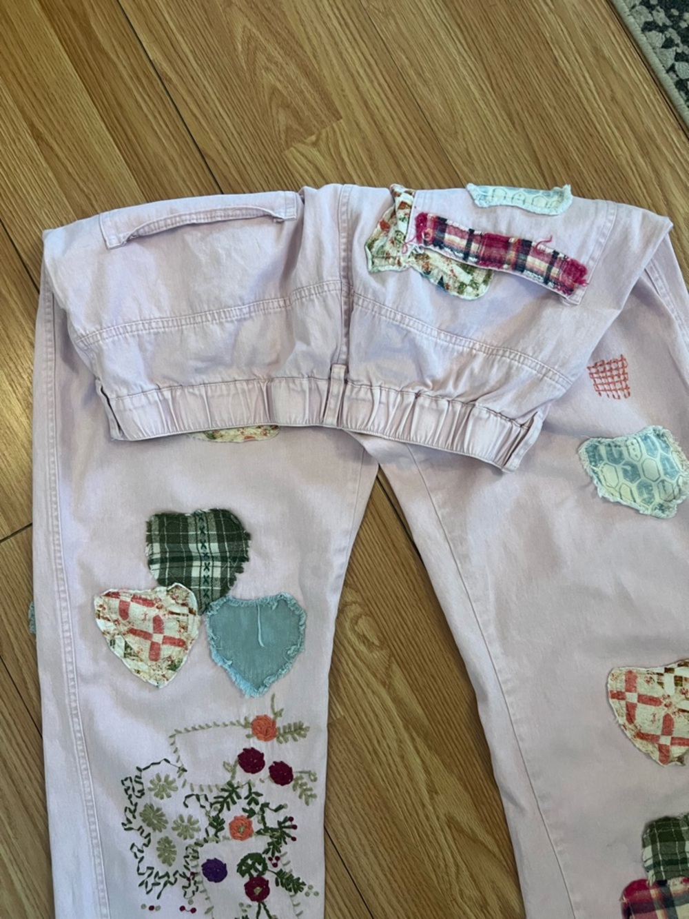 Bluevelvet Pink Patchwork Lightweight Denim - Picture 6 of 8